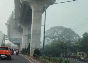 Waduh! Kabut Asap Kembali Jadi Ancaman Warga Palembang, Hari Ini Ketebalan Asap Sampai Batasi Jarak Pandang Sepanjang 100 Meter