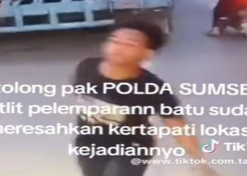 Viral Pengendara Truk Dilempari Batu Oleh Pemuda di Kertapati Palembang, Pelaku Kini Diburu