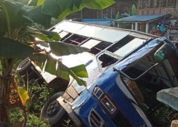 Kecelakaan di Muara Enim, Truk Tabrak Bus Lubex Hingga Terbalik, Kedua Kendaraan Ringsek