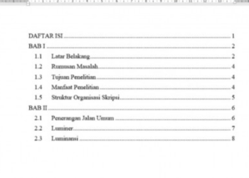Cara Mudah Membuat Daftar Isi Otomatis di Microsoft Word