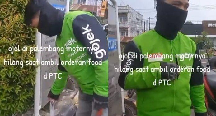Pilu Ojol di Palembang Hilang Motor Saat Ambil Orderan di Mall, Langsung Tertunduk Lesu