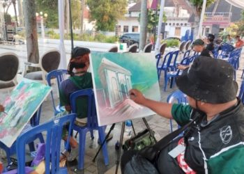 Parade Bunyian 2025 Meriah dengan Aksi Lukis Langsung Para Perupa Palembang