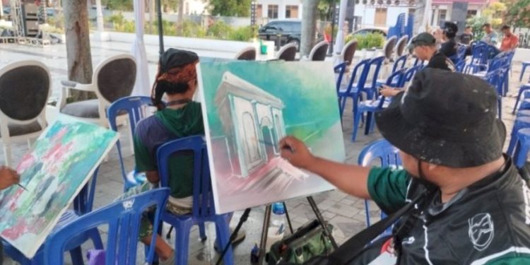 Parade Bunyian 2025 Meriah dengan Aksi Lukis Langsung Para Perupa Palembang