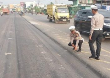 Jalintim Palembang–Betung Rusak Parah, Satlantas Banyuasin Temukan 15 Titik Rawan Kecelakaan
