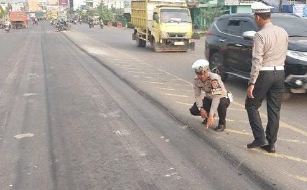 Jalintim Palembang–Betung Rusak Parah, Satlantas Banyuasin Temukan 15 Titik Rawan Kecelakaan