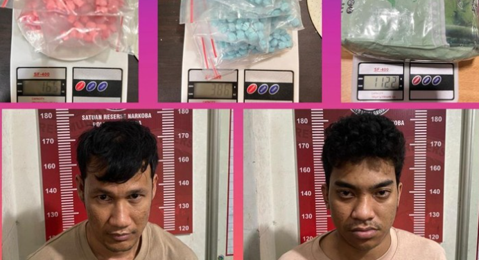 2 Kurir Asal Riau Bawa 1,1 Kg Sabu-Ribuan Ekstasi Ditangkap di Muratara