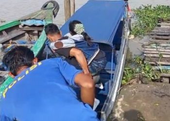 Ambulans Apung Polairud Selamatkan Dua Anak Upang, Tiba Selamat di RS Bunda Jakabaring